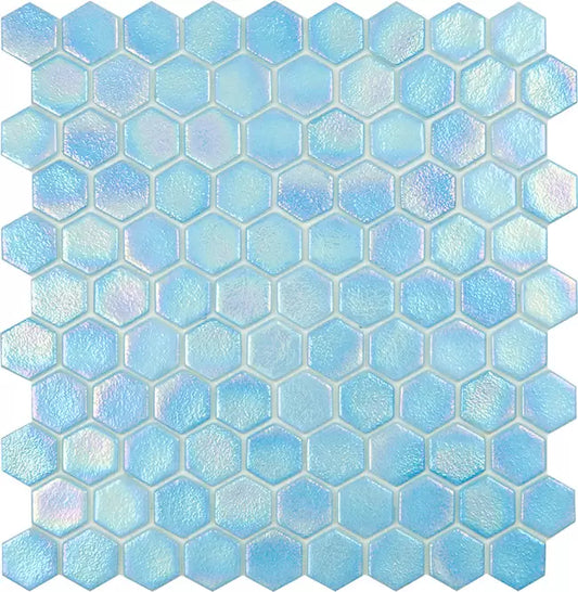 Modern H35551M Shell Hex Air - 551 Glossy Glass Mosaic Tile - B2C TILE OUTLET