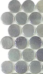 MODERN C25 SHELL PLATINUM 558 CIRCLE GLOSSY GLASS - MOSAIC TILE