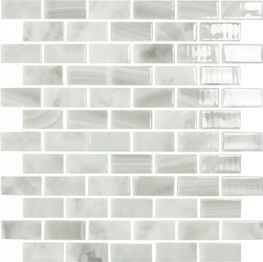 MODERN 1X2 5600 PEARL GLOSSY GLASS - MOSAIC TILE