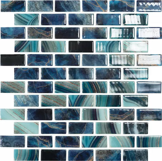 MODERN 1X2 5604 ROYAL GLOSSY GLASS - MOSAIC TILE