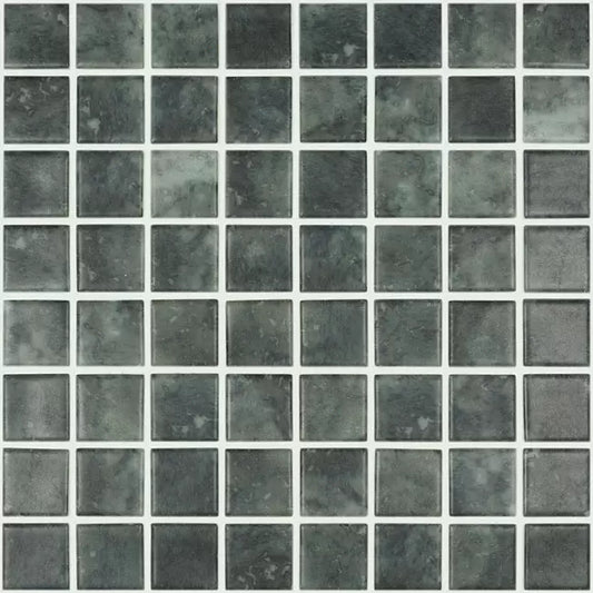 MODERN 1.5X1.5 5703 JNG M 1.5" GREEN BLACK GLASS MATTE - MOSAIC TILE