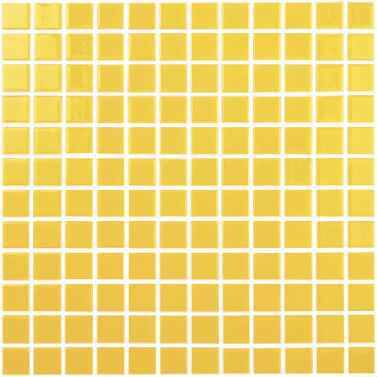 MODERN 1X1 093801M Yellow Glossy Glass - 801 MOSAIC TILE - B2C TILE OUTLET