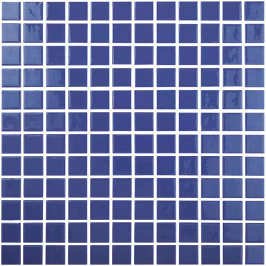 Modern 1X1 093803M Navy Blue Glossy Glass - 803 MOSAIC TILE - B2C TILE OUTLET