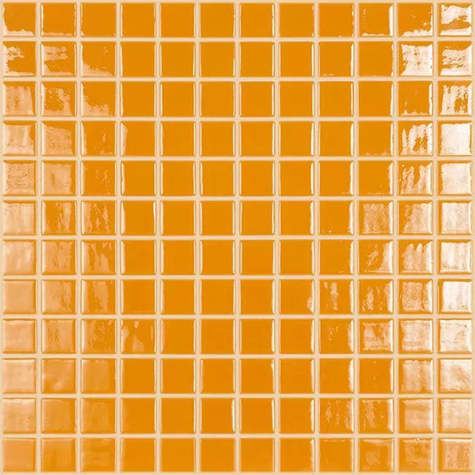 MODERN 1X1 093820M Orange Burst Glossy Glass - 820 MOSAIC TILE - B2C TILE OUTLET