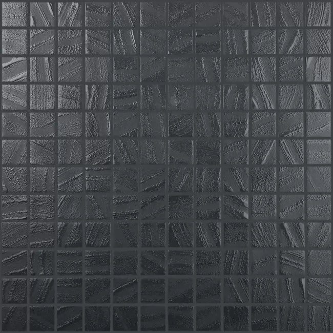 MODERN 1X1 093951M BLACK WATER GLOSSY GLASS - 951 MOSAIC TILE