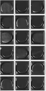 MODERN 1X1 AURA CARBON GLOSSY GLASS - MOSAIC TILE