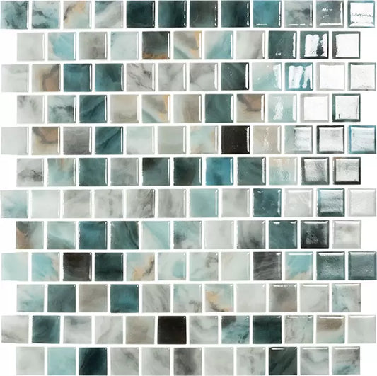 MODERN 1X1 5606 AIRFORCE B GLOSSY GLASS - MOSAIC TILE