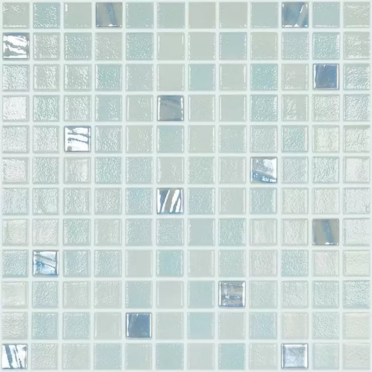 MODERN 1X1 AQUAMARINE GLOSSY GLASS - MOSAIC TILE