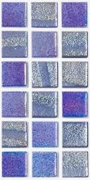 Modern 1X1 Stacked Squares FUSION DARK BLU Glossy Glass - 555 Mosaic Tile - B2C TILE OUTLET