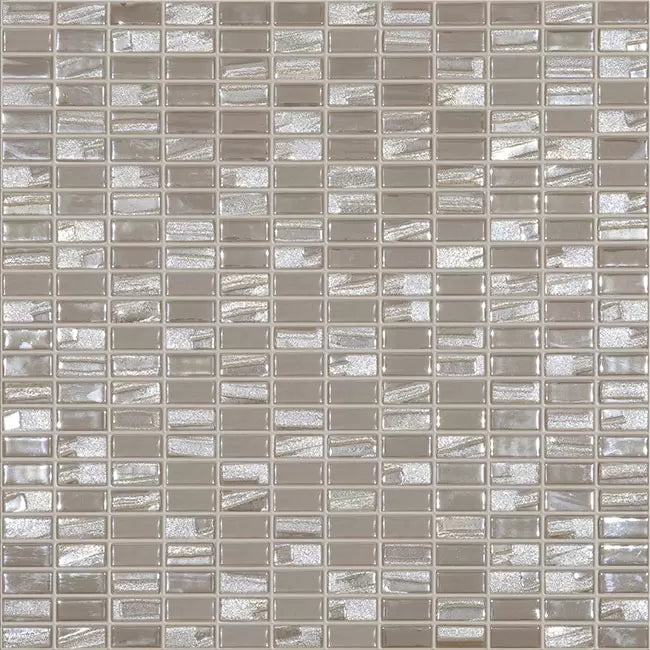 MODERN 1/2X1 BIJOU COFFEE GLOSSY GLASS - MOSAIC TILE