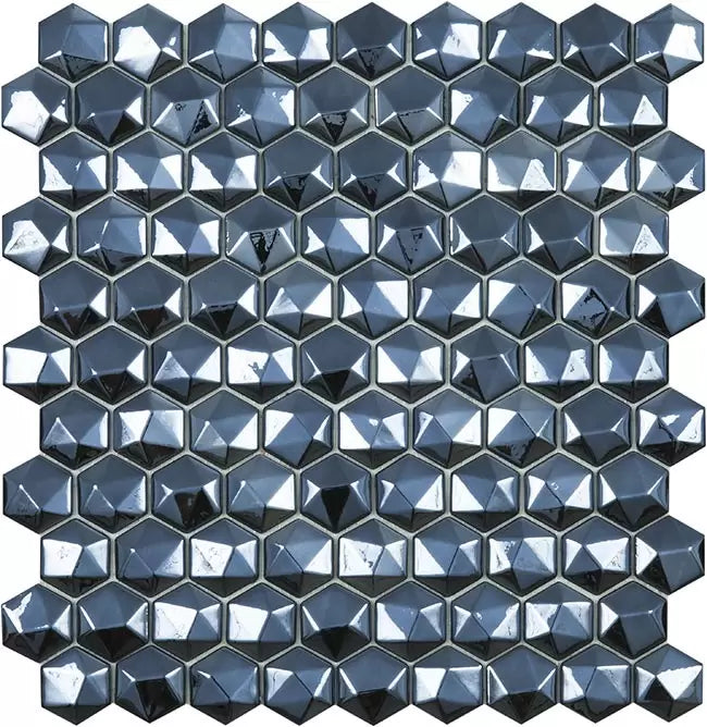 MODERN H35 H35358MD DIAMOND BLACK 358/D GLOSSY GLASS - MOSAIC TILE