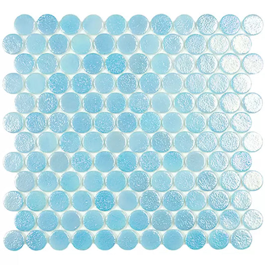 MODERN C25 551 SHELL AIR CIRCLE GLOSSY GLASS - MOSAIC TILE