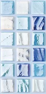 MODERN 1X1 CLOUD MIX GLOSSY GLASS TITANIUM - MOSAIC TILE