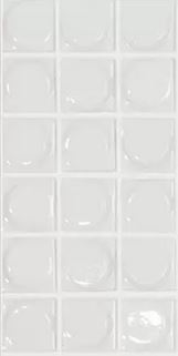 MODERN 1X1 AURA COTTON GLOSSY GLASS - MOSAIC TILE