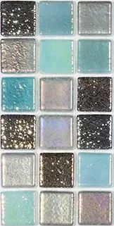 MODERN 1X1 DELRAY MIX GLOSSY GLASS - MOSAIC TILE