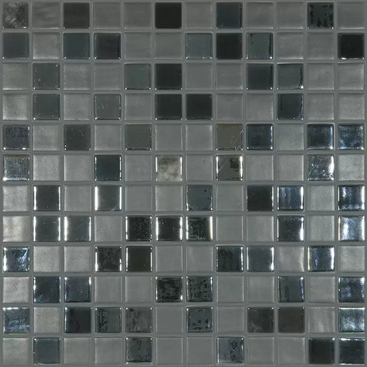 MODERN 1X1 BLACK DIAMOND GLOSSY GLASS - MOSAIC TILE