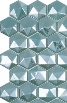 MODERN H35 H35370MD DIAMOND TURQUESA 370/D GLOSSY GLASS - MOSAIC TILE