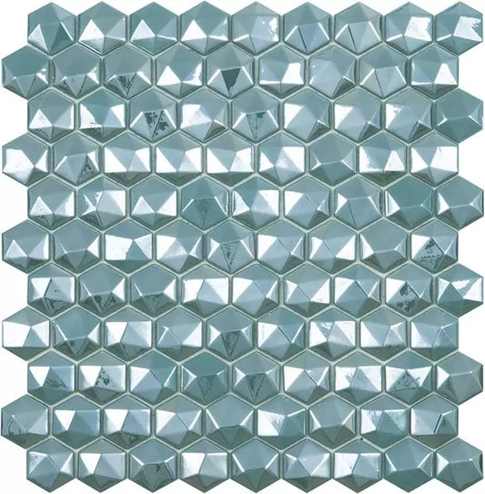 MODERN H35 H35370MD DIAMOND TURQUESA 370/D GLOSSY GLASS - MOSAIC TILE