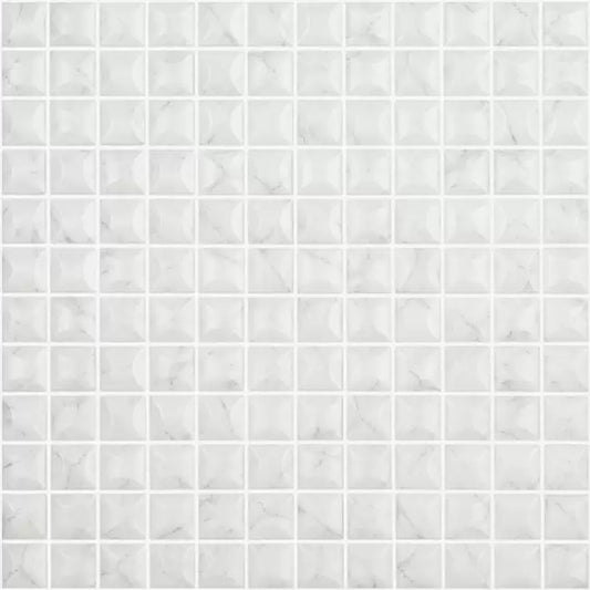 MODERN 1X1  EDNA CARRARA GREY MT MATTE GLASS - MOSAIC TILE