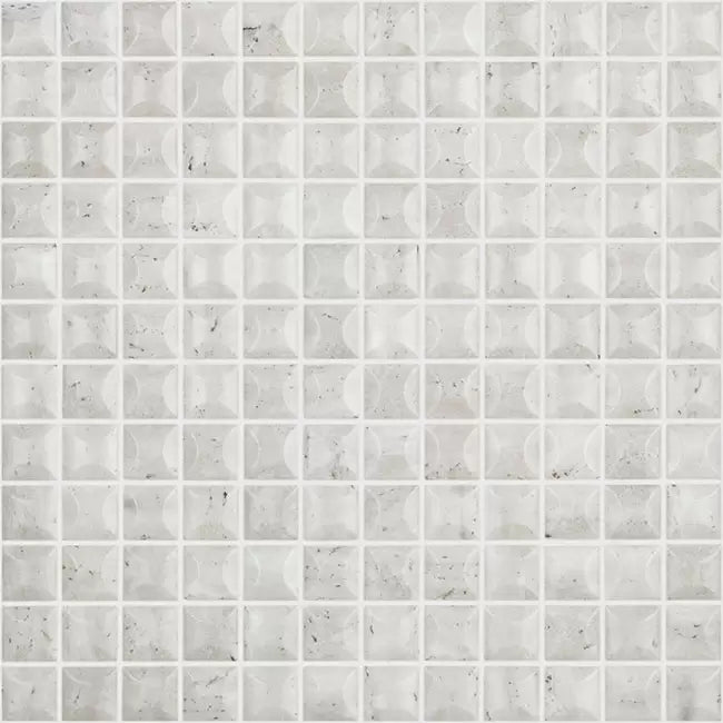 MODERN 1X1 EDNA TRAVERTINO BONE MT MATTE GLASS - MOSAIC TILE