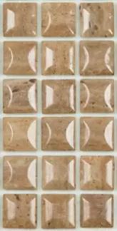 MODERN 1X1 EDNA TRAVERTYINO NOCE BR GLOSSY GLASS - MOSAIC TILE