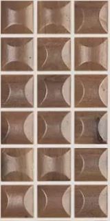 MODERN 1X1 EDNA WOOD NOGAL MT MATTE GLASS - MOSAIC TILE