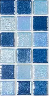 MODERN 1X1 FIESTA KEY MIX GLOSSY GLASS - MOSAIC TILE