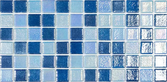 MODERN 1X1 FIESTA KEY MIX GLOSSY GLASS - MOSAIC TILE