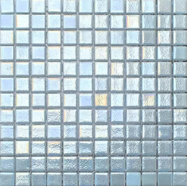 Modern 1X1 Squares FOTO2-107ANTI Fireglass#2 Light Blue Green Anti-slip - 107 Mosaic Tile - B2C TILE OUTLET