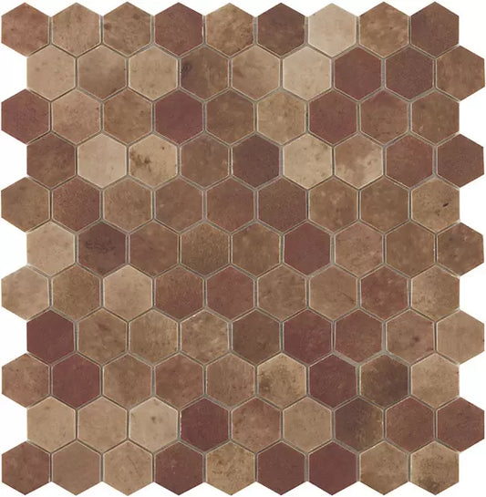 MODERN H35TERRECOTTO TERRA COTTO HEXAGON GLOSSY GLASS - MOSAIC TILE