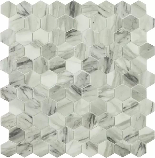 MODERN H35 VIENNA HEXAGON GLOSSY GLASS - MOSAIC TILE – Mosaic Tile Gallery