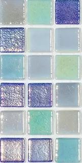 MODERN 1X1 ISLA MORADA GLOSSY GLASS - MOSAIC TILE