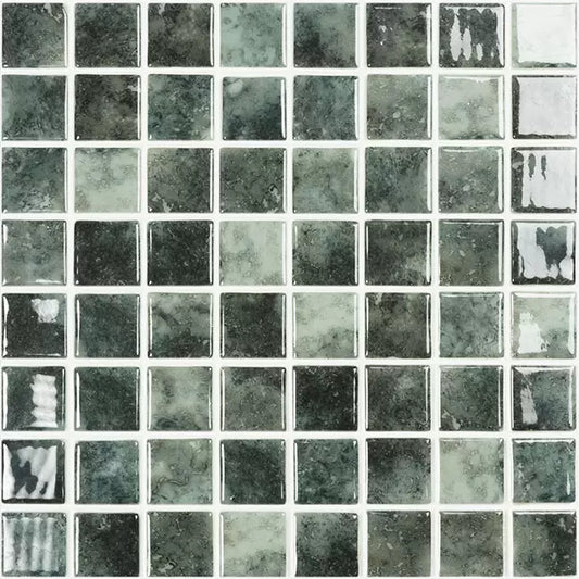 MODERN 1.5 X 1.5 5603 JUNGLE GLOSSY GLASS - MOSAIC TILE