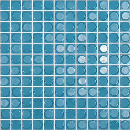 MODERN 1X1 AURA LAGUNA GLOSSY GLASS - MOSAIC TILE