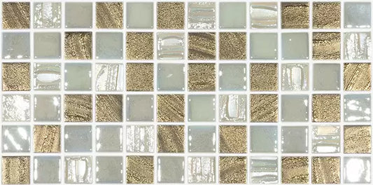 MODERN 1X1 LIGHT GLOSSY GLASS - MOSAIC TILE