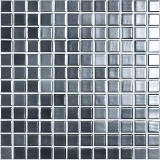 MODERN 1X1 MAGIC BLACK GLOSSY GLASS - 46 MOSAIC TILE