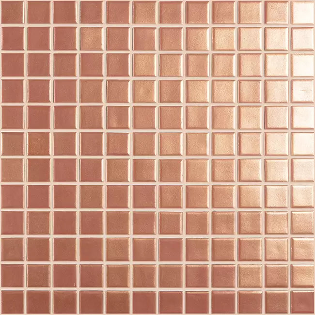 MODERN 1X1 MAGIC COPPER GLOSSY GLASS - 48 MOSAIC TILE