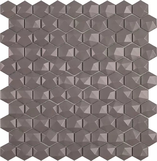 MODERN H35926MD MATT FRAPPE 926 HEX 3D GLASS - MOSAIC TILE