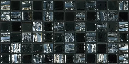 MODERN 1X1 MIDNIGHT MOON GLOSSY GLASS - MOSAIC TILE