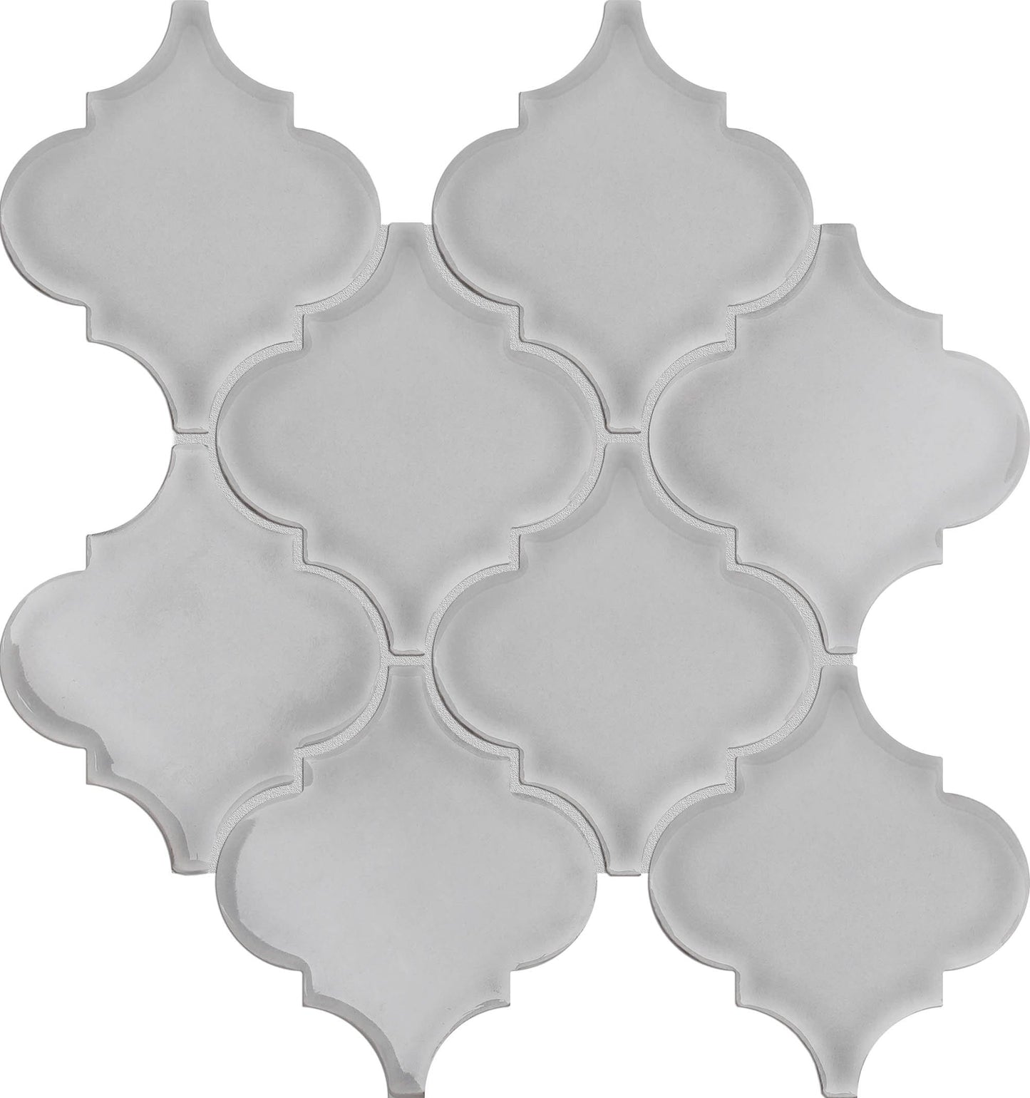 Modern Silver Arabesque Ceramic Mosaic Tile B2C-MOROARSI1011MO - B2C TILE OUTLET