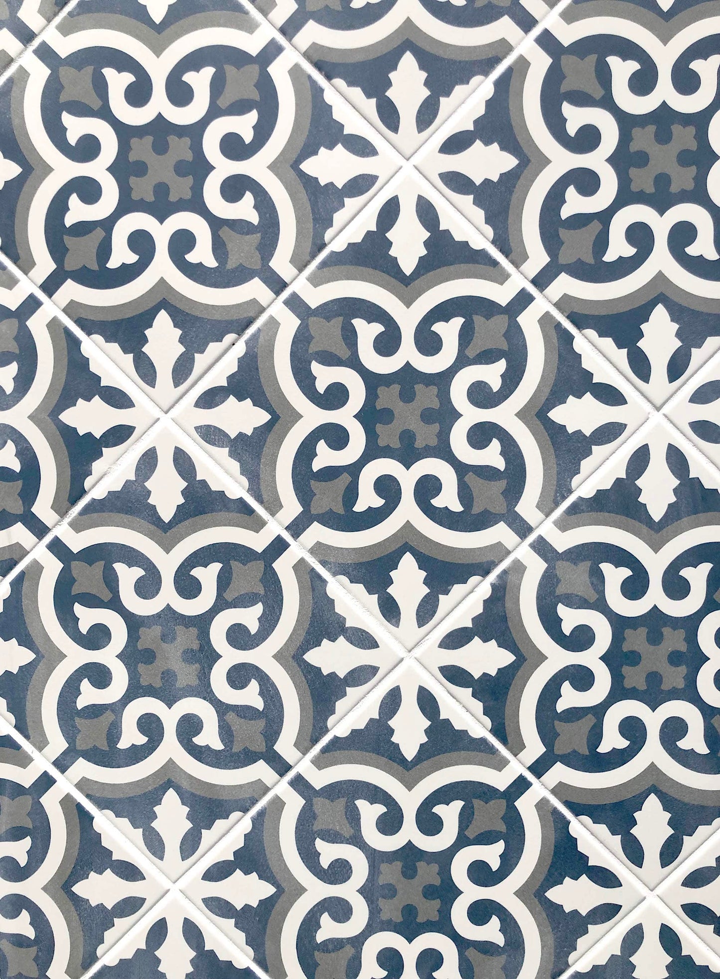 Modern 9X9 Blue Beige Gray Design Porcelain Mosaic Tile B2C-DESIOU0909 - B2C TILE OUTLET