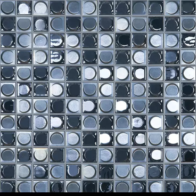 MODERN 1X1 NIGHT BLEND GLOSSY GLASS - MOSAIC TILE