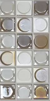 MODERN 1X1 NUDE BLEND GLOSSY GLASS - MOSAIC TILE