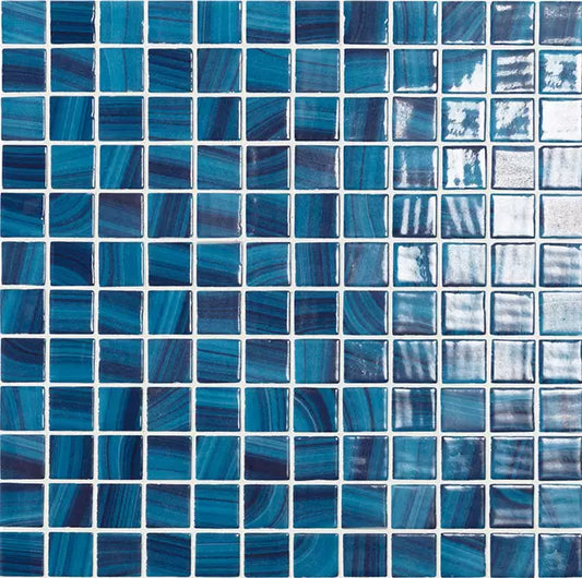 MODERN 1X1 5610 DARK BLUE GLOSSY GLASS - MOSAIC TILE