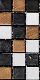 MODERN 1X1 ARTS MIX WHITE GLOVE / BLACK WATER / BRONZE GLOSSY GLASS - 950 951 952 MOSAIC TILE