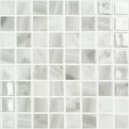 MODERN 1.5 X 1.5 5600 PEARL GLOSSY GLASS - MOSAIC TILE