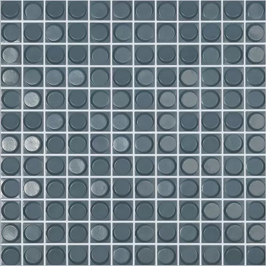 MODERN 1X1 AURA SMOKY BLUE GLOSSY GLASS - MOSAIC TILE