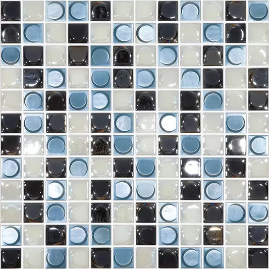 MODERN 1X1 AURA SKY BLUE GLOSSY GLASS - MOSAIC TILE