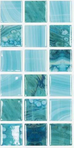 MODERN 1.5 X 1.5 5607 SKY GLOSSY GLASS - MOSAIC TILE