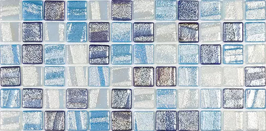 MODERN 1X1 SOUTH BEACH MIX GLOSSY GLASS - MOSAIC TILE